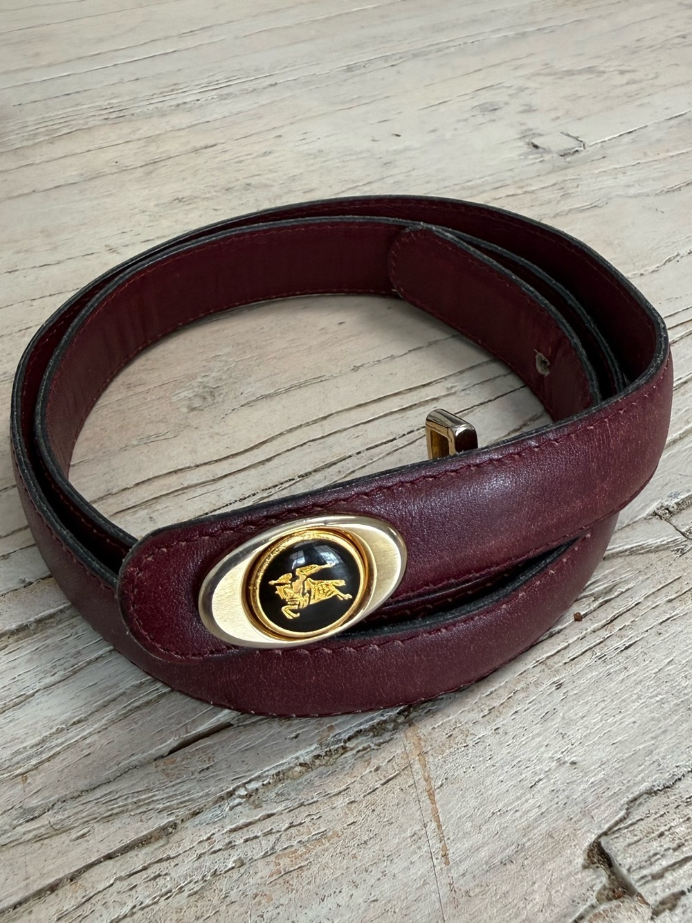 Burberry vintage calf leather belt